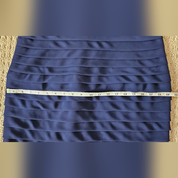 👗Host pick👗 Adrianna Papell Blue Tiered Cap Sleeve Knee Length Cocktail Dress - Picture 6 of 7